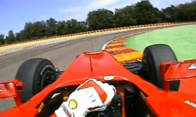La F10 di Fernando Alonso sul tracciato di Fiorano